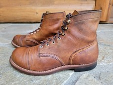RED WING (USA) Iron Ranger Copper Rough & Tough 8085 Leather Boots ~ Size 10.5 D picture