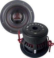 (2) MASSIVE AUDIO HIPPO H84 8” COMPETITION CAR SUB SUBWOOFERS 4-OHM DVC (1 PAIR) picture