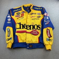 Bobby Labonte Cheerios NASCAR Jacket Mens XL Yellow Blue JH Design Racing Adult picture
