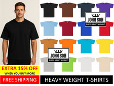 Plain T-shirts Round Neck Super Heavy Weight [S~7XL] Big Size Cotton [JOHN SON] picture