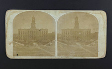 Early Stereoview Photo Of Brooklyn City Hall New York City Circa 1860 picture