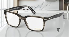 Tom Ford FT5304 093 Shiny Light Green Clear Lens Plastic 54 mm Men's Eyeglasses picture