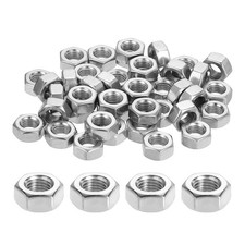 48Pcs M6x0.75 Steel Hex Nuts, 10mm / 0.39