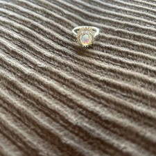 Mystic Topaz Size 7 Sterling Silver 925 Gold Ring picture
