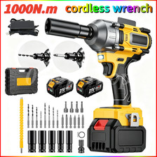 1000N.m Cordless Impact Wrench, Powerful Cordless Impact Gun W/ 2*4.0Mah Battry picture