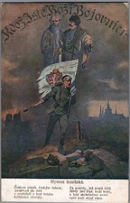 1919 Czechoslovakia Picture Postcard Cover Prague Hussite Anthem Patriotic / picture