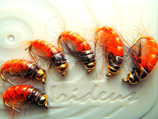 Irideus Fireball Czech Nymph flies Bottom Roller Flesh Maggot Trout Fly Fishing picture