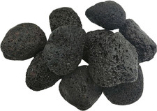 10 Pcs Aquarium Black Lava Rock Fish Tank Volcanic Pumice Stones for Fish Shrimp picture