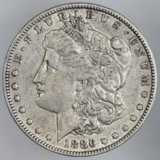 1886-O  $1 MORGAN SILVER DOLLAR   VF DETAILS  