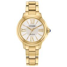 Citizen Women's Ceci Gold Tone Stainless Steel Eco-Drive Watch 31MM EM1162-52A picture