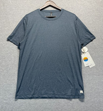 Vuori Strato Tech T Shirt Men Large Heather Blue Short Sleeve Crew Neck Athletic picture
