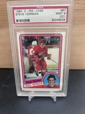 O-Pee-Chee 1984-85 Steve Yzerman Detroit Red Wings Rookie #67 PSA 9 (OC) picture