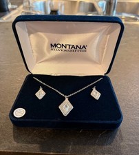 Brand New Authentic Silver Montana Silversmiths Swarovski Crystal Jewelry Set picture
