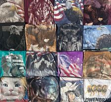 T-Shirt Lot Animal Nature Native Patriotic vintage lot of 16 picture