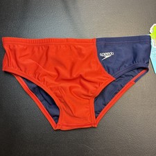 Speedo Men's Swim Briefs Bathing Suit Euro Brazilian Size 34 High Risk Red Eco picture