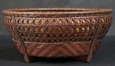 Antique Japan Tea Ceremony woven bamboo Sumitori 1900 tea Chashitsu picture