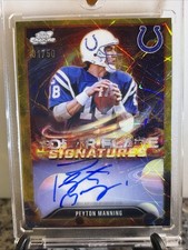2025 Topps Cosmic Chrome - Solar Flare Peyton Manning Auto Gold Refractor 1/50 picture