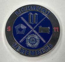 FBI Federal Bureau Of Investigation Richmond Division 9/11 Challenge Coin picture