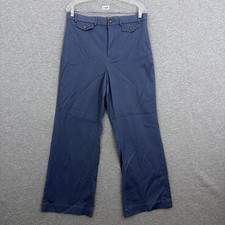 SPANX Womens Large Blue Supersmooth Stretch Twill Easy Flare Pant High Rise picture