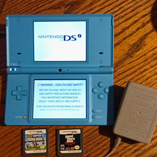 Nintendo DSi Tested TWL-001 w/ Charger, 2 Cartridges Grand Theft Auto, New Mario picture