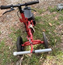 Lightweight Red/Black 4-Wheel Mobility Scooter with Seat and Handlebar picture