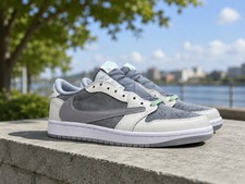 NEW Travis Sc0tt x Jordan 1 Low White Grey Men's Size US 7-12 picture