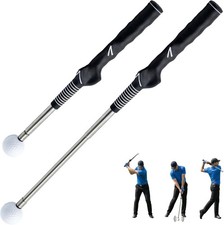 Golf Swing Retractable Trainer - Click Stick Grip for Swing Speed Tempo Practice picture