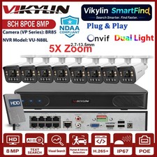 Vikylin SmartFind 8CH 8POE NVR 4K 8MP 5X ZOOM Dual Light POE IP Camera Lot picture