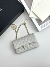 Chanel 25A Mini CF Pearl Heart Charm Bag Light Grey Handbag picture
