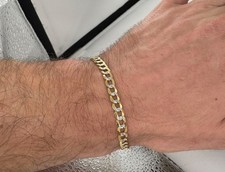 10kt Gold Bracelet Diamond Cut picture