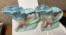 Pair of Vintage HULL ART POTTERY Bowknot B-5-7 1/2