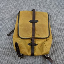 Filson Waxed Canvas Rucksack Backpack Leather Straps Daypack Mens Travel Bag picture