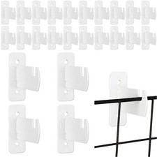 24 Pcs Metal Grid Wall Brackets & Hooks - Space-Saving Display Accessories for H picture