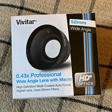 Vivitar HD4 0.43x Wide Angle Lens w/ Macro, 52mm Universal Fit picture