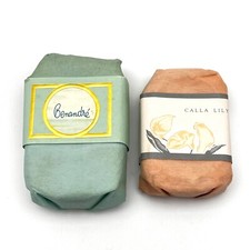 Vintage Ben Rickert Soap Wrapped - 3 Oz Benandré & 1.5 Oz Calla Lily - Set Of 2 picture