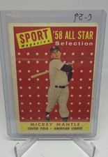 1958 Topps - Sport Magazine '58 All Star Selection Mickey Mantle #487 picture