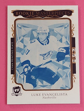 2023-24 The Cup Rookie Masterpieces Luke Evangelista Printing Plate 1/1 picture