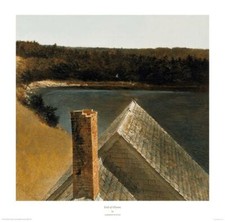 End of Olsons by Andrew Wyeth Art Print Landscape Offset Lithograph 24x23.75 picture