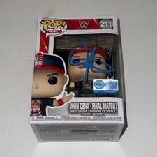 John Cena Autographed WWE Final Match Last Time is Now Funko Pop Toy 1 picture
