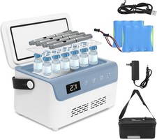 Portable Insulin Cooler Travel Fridge 2 Battery LCD 2C 18C Temperature Control picture