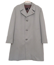 Vintage Gleneagles All Weather Rain Coat 48 Men Khaki Woven Polyester picture