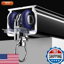 YXHOMME Aluminum Alloy Silent Curtain Rail Ceiling Wall Mounted Black 2.5m picture