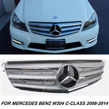 For Mercedes Benz C-Class W204 08-14 C250 C300 C350 Front Chrome Grill W/Emblem picture