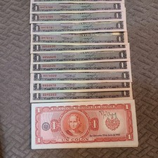 El Salvador Banco Central de Reserva 1 Colon 1982 Banknote Un Colon picture