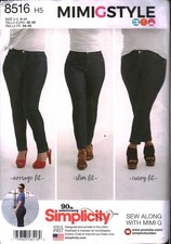 8516 UNCUT Simplicity Sewing Pattern Misses Skinny Jeans Pants Mimi G OOP Sew picture