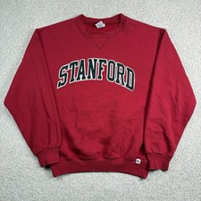 VINTAGE Stanford Cardinal Sweatshirt Mens Med Russell Athletic Crewneck Sewn 90s picture