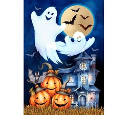 Briarwood Lane Halloween Haunting House Flag 28x40 picture