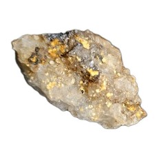 Gold Silver Electrum Crystalline Quartz Display Specimen 45g USA Georgia  picture