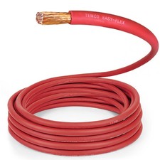 TEMCo 1/0 Gauge AWG 40 Ft Red Flexible Copper USA Welding Cable Battery Wire picture
