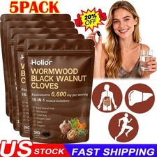 5PACK Holior 18-in-1 Black Walnut & Wormwood Supplement for 240 Count -20%OFF picture